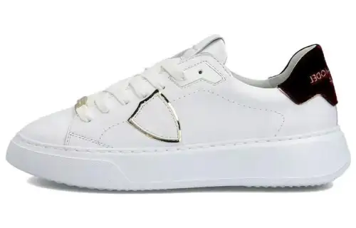 PHILIPPE MODEL Temple Leather Low top Skateboard Shoes Women's White