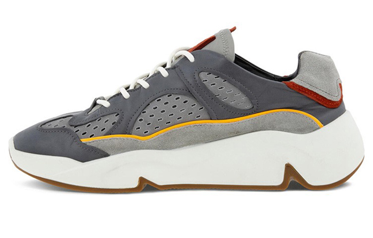 Ecco Tide Fun Leather Low top Chunky Sneakers Men's Gray