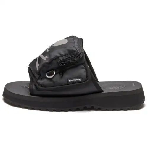 Suicoke Rubber Sole Slip Resistant Abrasion Resistant Slide Slippers Unisex Black