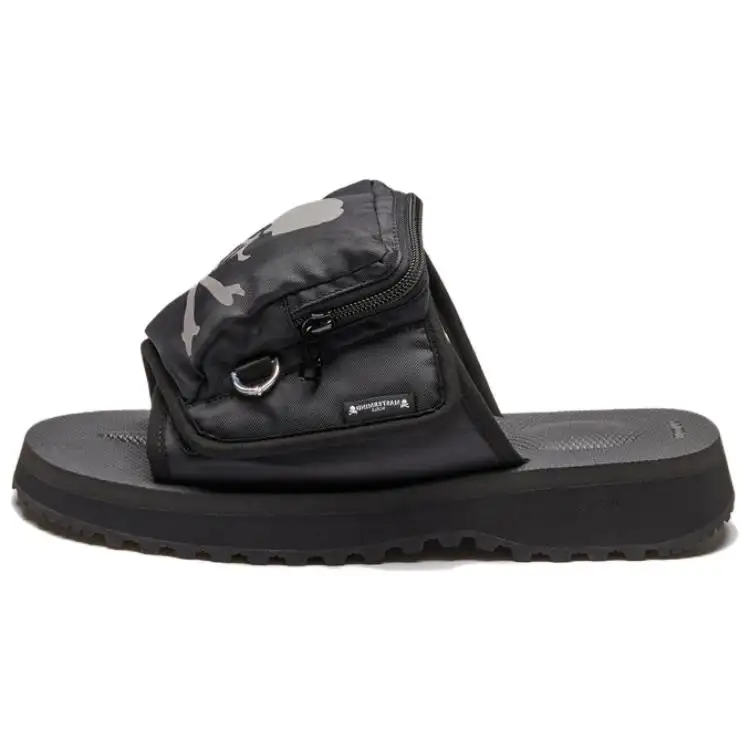 Suicoke Rubber Sole Slip Resistant Abrasion Resistant Slide Slippers Unisex Black