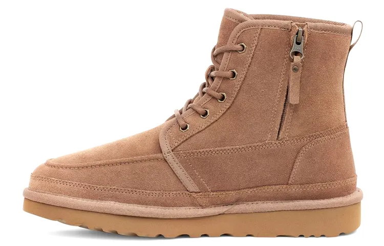 UGG Neumel High Moc Thermal Abrasion Resistant Slip Resistant Short Snow Boots Men's Chestnut