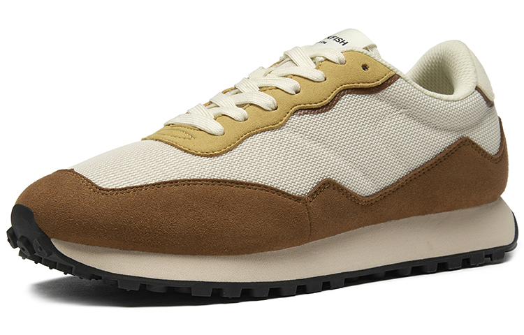 Rockfish Slip Resistant, Abrasion Resistant, Breathable Low top Running Shoes Unisex Brown Yellow