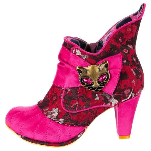 IRREGULAR CHOICE Pu Ankle Boots 9.5cm Women's Pink