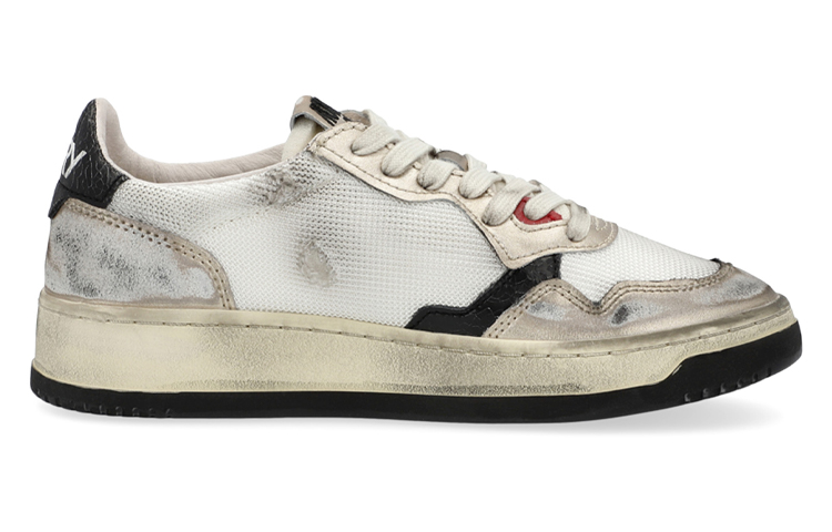 AUTRY Low Super Vintage Mesh Sneakers 'White Black' Women's