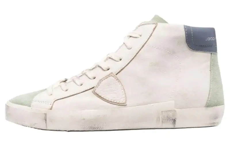 PHILIPPE MODEL Paris Distressed-effect High-top Sneakers