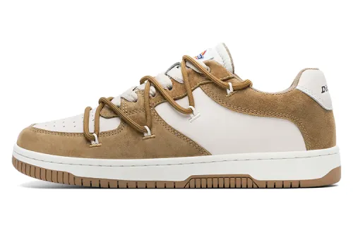 Dickies Slip Resistant Abrasion Resistant Low top Skateboard Shoes Men's White Brown