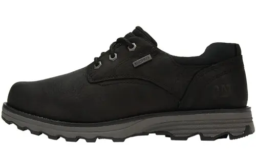 CAT Top Grain Cow Leather Abrasion Resistant Cushioning Slip Resistant Ankle Length Outdoor Boots Men's Black