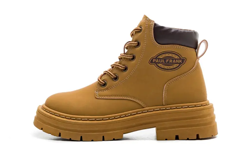 PAUL FRANK Yellow Boots Short Combat Boots Women's