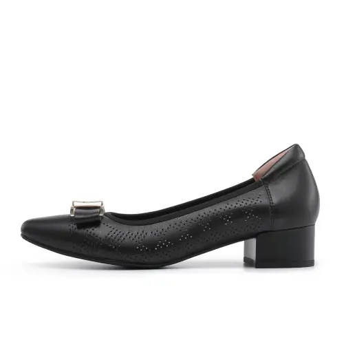 Chrisdien Deny Sheepskin Chunky Heel High Heels 3.5cm Women's