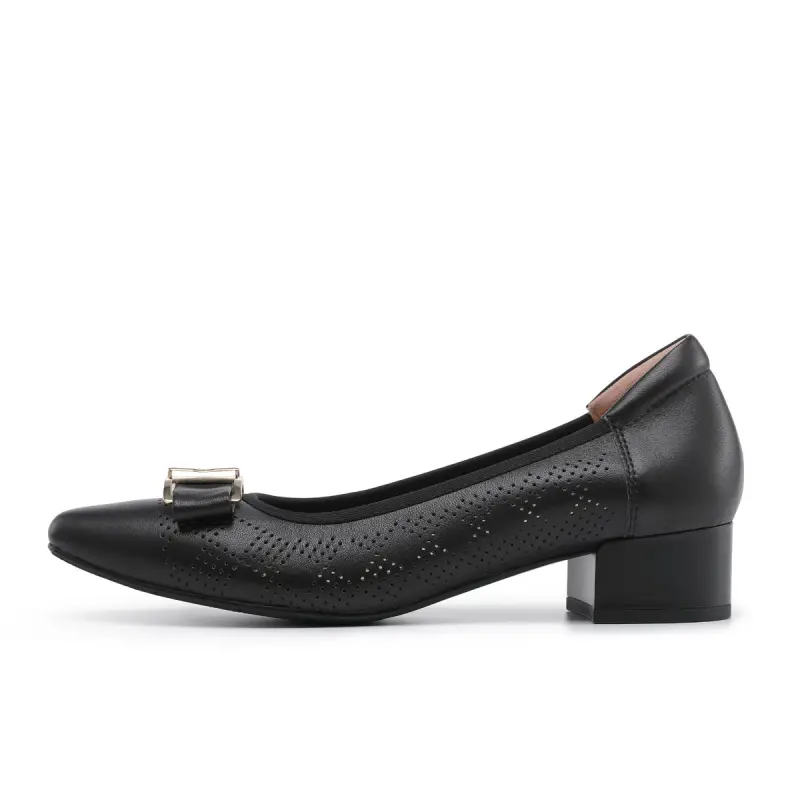 Chrisdien Deny Sheepskin Chunky Heel High Heels 3.5cm Women's