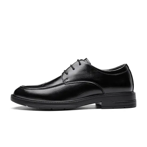 CARTELO Cow Split Leather Dress Shoes Men's Black