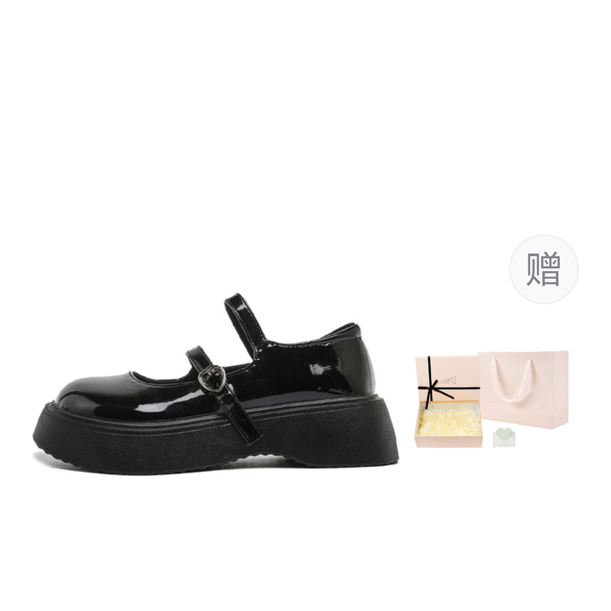 Xingdiman Pu Chunky Heel Mary Jane Shoes 5CM Women's