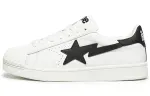 A BATHING APE Skull STA Leather Low top Stylish Skateboarding Shoes Men's White Black