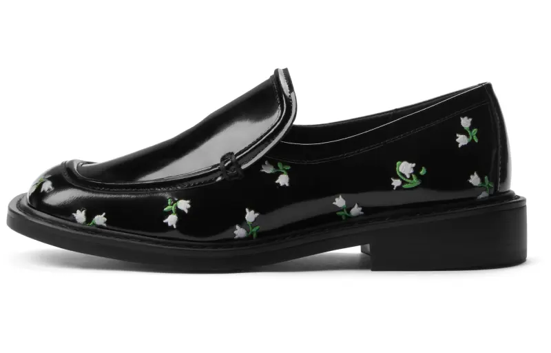 CHARLES&KEITH Loafers Women's Low Top Multi Black/Beige