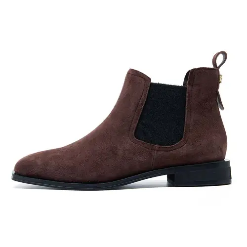 Marie Claire Short Chelsea Boots 2.8cm Women's Truffle Wine Brown