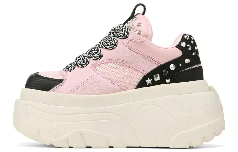 Naked Wolfe Fantasy Abrasion Resistant Low top Sports Casual Shoes Women's Pink Black