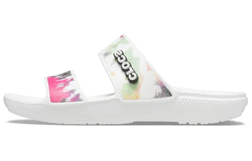 Crocs Classic Tie dye Graphic Sandal 'Black Green' Women's