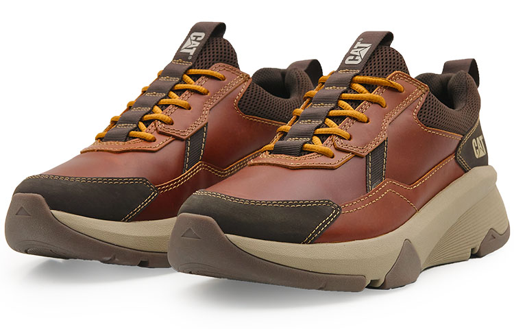 CAT City Sport Low Casual Abrasion Resistant Abrasion Resistant Low top Outdoor Shoes Men’s Brown Red