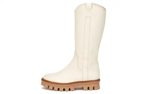 AGL Leather Knee high Boots Women's White