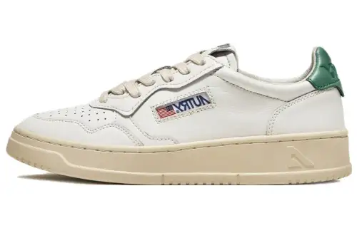 AUTRY Medalist Leather Low White Petrol Blue