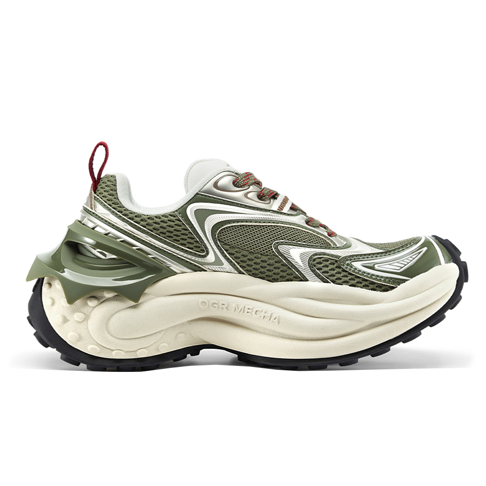 OGR Octopus Low top Casual City Commuting Running Shoes Unisex Olive Green