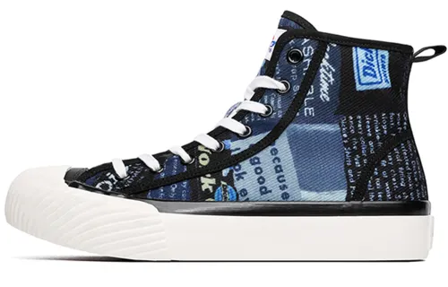 Dickies Canvas Shoes Men's High Top Black/Blue