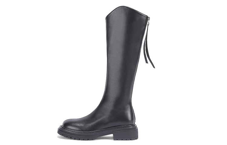 Cooling fleece keep warm elastic fashionable trend breathable comfortable non-slip wear-resistant classic universal high boots with zipper, for teenagers