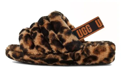 UGG Women's Fluff Yeah Slide 'Panther Print - Butterscotch'