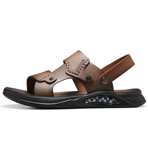 CARTELO Beach Sandals Men's Khaki/Gray