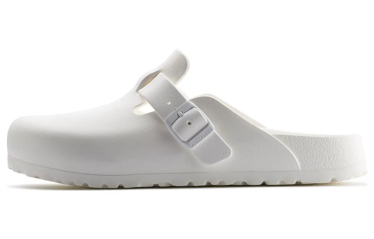 Birkenstock Boston Essentials Slip Resistant Closed Toe Slippers Unisex White
