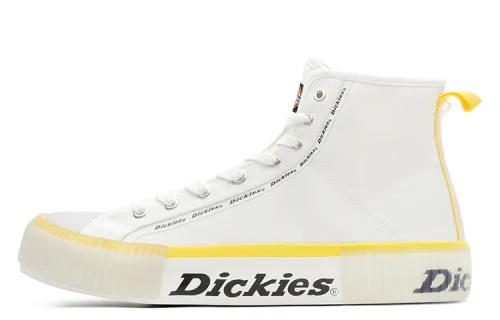 Dickies Canvas Shoes Unisex High Top White Yellow