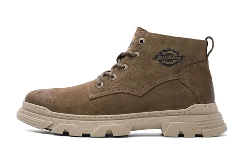 Dickies Split Pig Leather Short Combat Boots Men's Camel