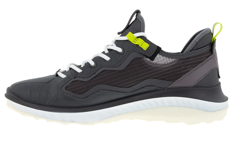 Ecco St 360 Cow Leather Sports Cushioning Slip Resistant Abrasion Resistant Lightweight Low top Casual Shoes Men's Gray