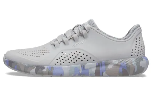 Crocs LiteRide Printed Camo Pacer Breathable And Lightweight Low top Casual Running Shoes Women's Light Gray
