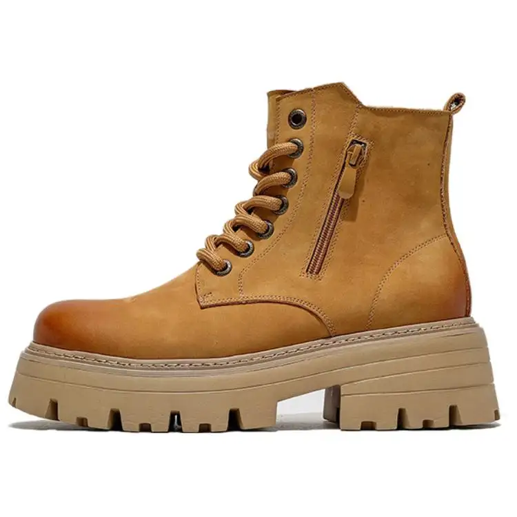 JANE HARLOW Knee High Combat Boots Men's Brown