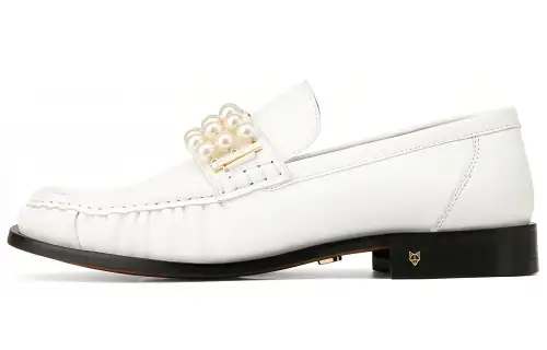 Naked Wolfe Casino Leather Loafers Men's White