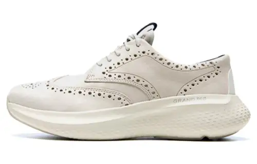 COLE HAAN Leather Fashion Trend Abrasion Resistant Low top Casual Shoes Women's Beige