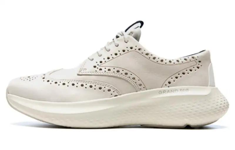 COLE HAAN Leather Fashion Trend Abrasion Resistant Low top Casual Shoes Women's Beige
