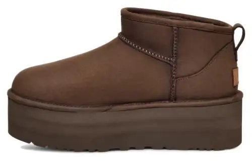 UGG Classic Ultra Mini Leather Boot Chocolate Women's
