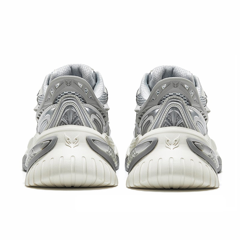 OGR Height Increasing Rebound Low top Running Shoes Unisex Liquid Metallic Silver