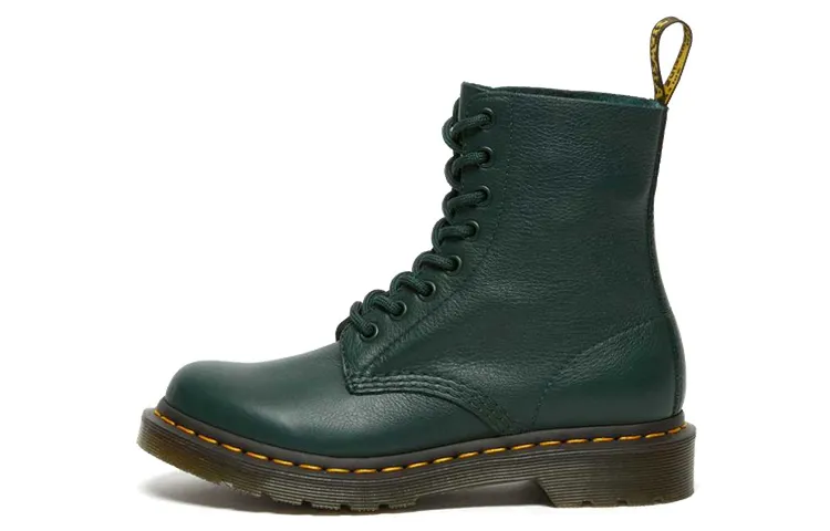 Dr. Martens 1460 Pascal Virginia Waterproof Wear Resistant Mid Tops Combat Boots Green Women's
