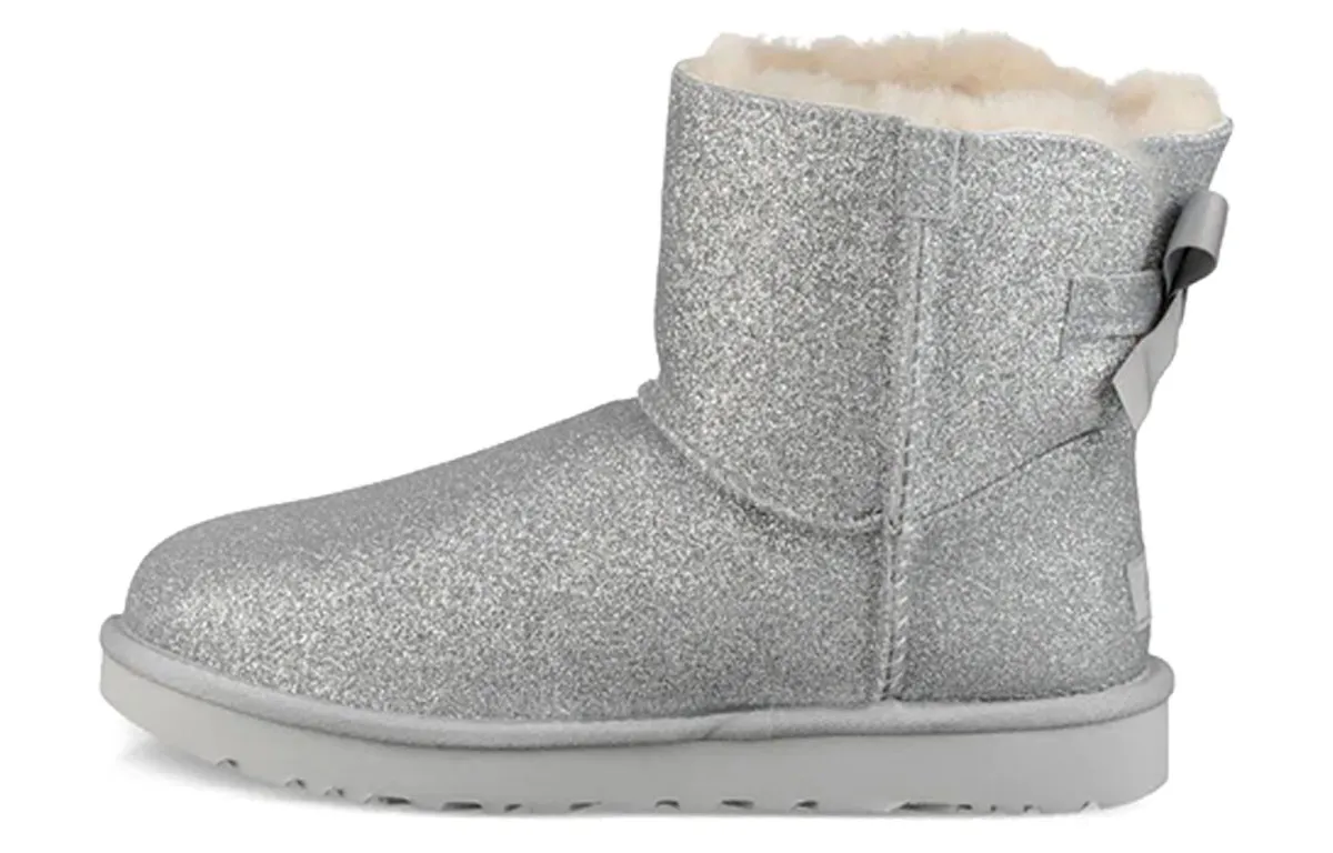 UGG Mini Bailey Bow Sparkle 'Silver' Women's