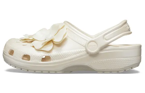 Crocs Classic Clog 3d Flower White Sandals Women's