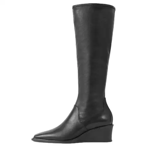 VAGABOND SHOEMAKERS Leather Comfortable Knee high Boots 5CM Women's Black