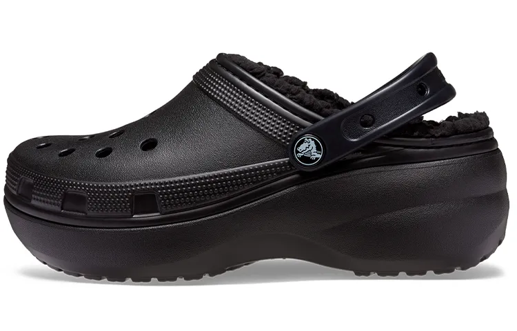 Crocs Classic Platform Lined Clog 'Black' Women's