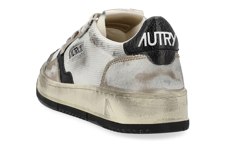 AUTRY Low Super Vintage Mesh Sneakers 'White Black' Women's