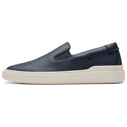 Clarks Leather Low top Skateboard Shoes Men's Marine Blue