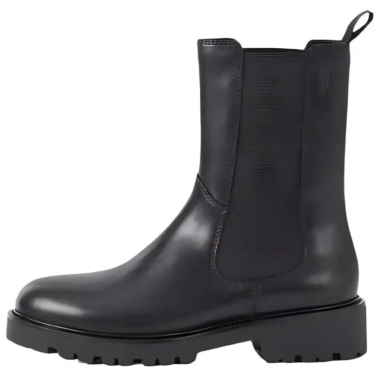 VAGABOND SHOEMAKERS Leather Short Chelsea Boots 4cm Women's Black