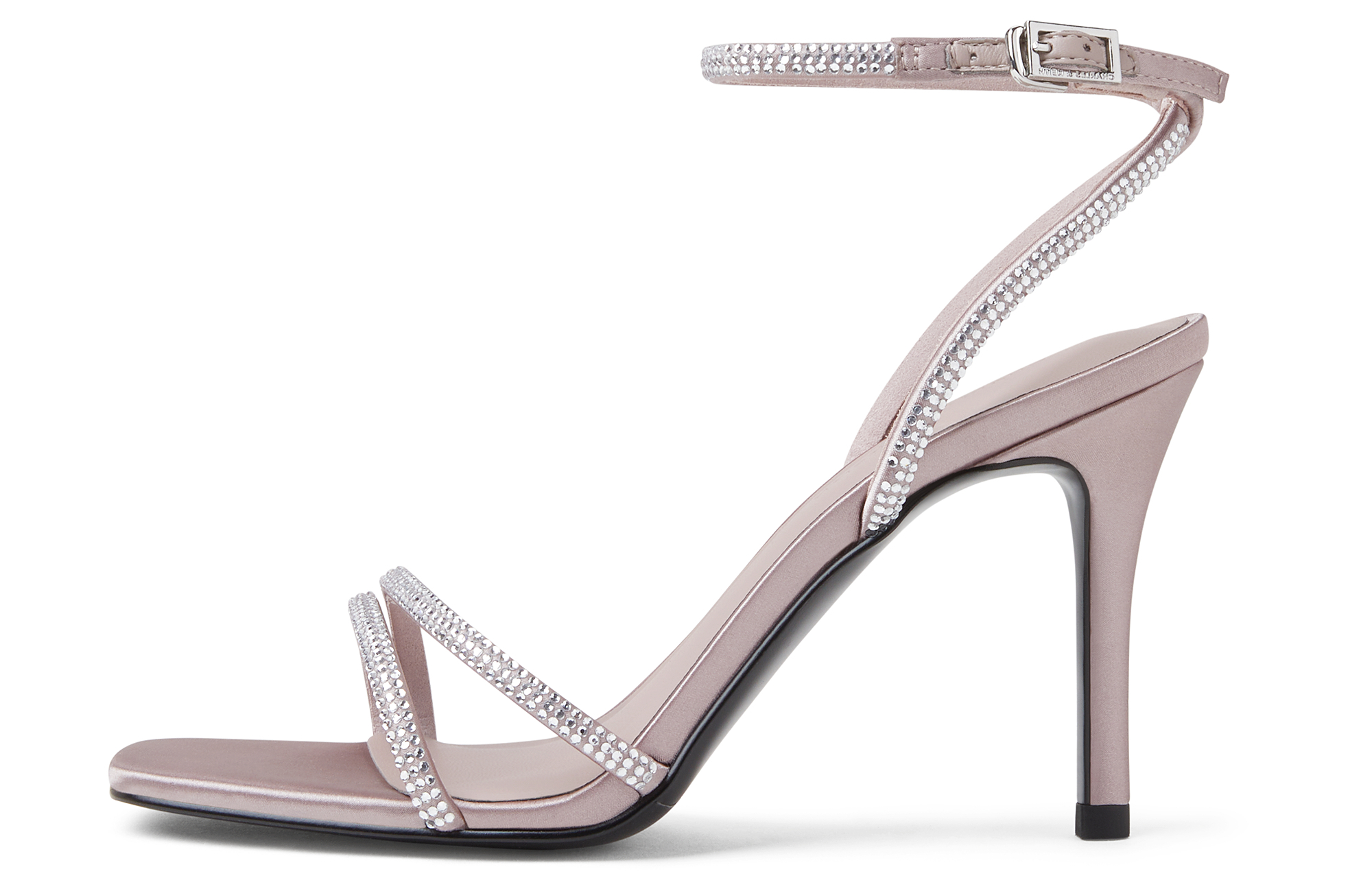 CHARLES&KEITH Small Ck PU, Textile One Strap High Heel Sandals 9.2cm Women's