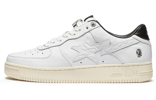A BATHING APE STA Stylish Skateboarding Shoes Men's White